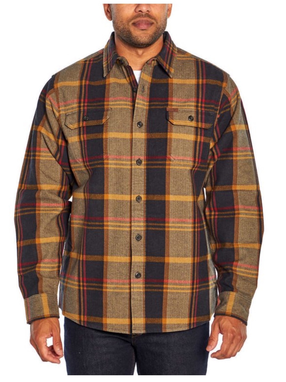 Orvis Big Bear Heavyweight Flannel Shirt Shacket. Side Pockets. 100% Cotton. XL